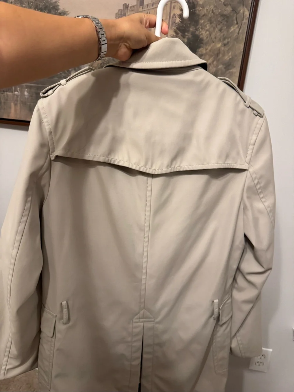 Banana Republic Men's Double-Breasted Trench Coat - Khaki